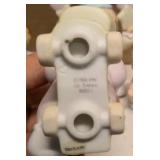 Precious Moments Figurine Vintage Clown Set = Item#B0007 "All aboard for Birthday Club Fun", Item#B0011, Item#456020, item#163708, and Item#B0012