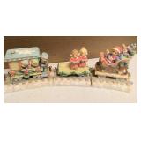 Precious Moments Figurine "Choo Choo Bring Lots of Love to You" Vintage Train set