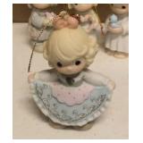 Precious Moments Figurine vintage Ornaments Item#183881, 456047, 521303, 521574, E-5633, "1997 ornament" "1999 Ornament", and #150126