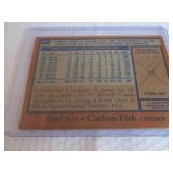 1978 Topps Carlton Fisk Card...