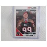 2011 Score J J Watt Rookie Card...