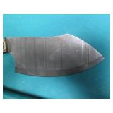 Hand crafted knife with a leather s...