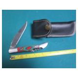 Hand crafted pocket knife with a le...