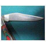 Hand crafted pocket knife with a le...