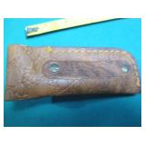 Hand crafted pocket knife with a le...