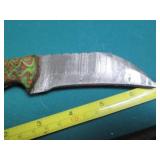 Hand crafted knife with a leather s...