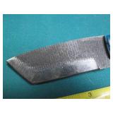 Hand crafted knife with a leather s...