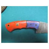 Hand crafted knife with a leather s...
