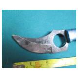 Hand crafted knife with a leather s...