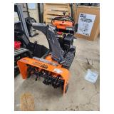 34" Stand-On Gas-Powered Snow Blower, Dual Stage, Rubber Track, LED Light, 50â Throwing Distance