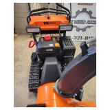 34" Stand-On Gas-Powered Snow Blower, Dual Stage, Rubber Track, LED Light, 50â Throwing Distance