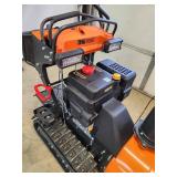 34" Stand-On Gas-Powered Snow Blower, Dual Stage, Rubber Track, LED Light, 50â Throwing Distance