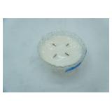 Vintage Crystal Dish w/Wildflower Scented Candle. 3.5"tall by 6.5" diameter