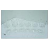 Avon Mrs. Albee Etched Clear Glass Wine Goblets