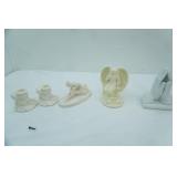 Praying Hands Porcelain Figurine, VIntage White Ceramic Cherub Candle Holder and More
