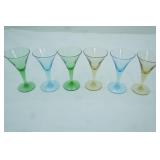 Set of 6 Cordial Glasses.