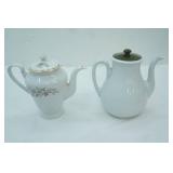 Czech Wild Flower Teapot- Vintage Gebruder Benedikt & Ironstone China Teapot C. Meakin