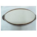 Vintage Hull pottery oval au gratin baking dish model DC627
