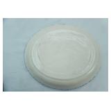 blue spongeware mixing bowl with heart motif 10" x 12"