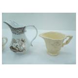 4 creamers Pacific Ent., Wedgwood Fallow Deer, J. Godinger, Edwin Knowles China Co.
