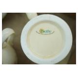 4 creamers Pacific Ent., Wedgwood Fallow Deer, J. Godinger, Edwin Knowles China Co.