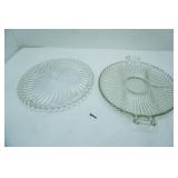 vintage glass serving platters 1 is a divided platter