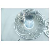 aluminum egg tray, aluminum grape design bowl by the Wilton Co.