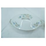 vintage covered serving bowls Victoria China, Homer Laughlin Virginia Rose