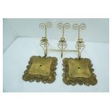 Vintage Brass Lamp Bases and Wall Sconce Candlestick Holder