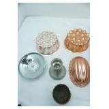 Vintage Pewter Candlestick Holder, Copper Toned Bakeware, and more