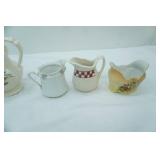 Ironstone and Fine China Creamers and Small Pitchers