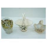 Burton & Burton Porcelain China Basket and More