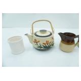Vintage Cheese Crocks, Vintage Small Stoneware Creamer, Vintage Otagiri Stoneware Teapot & more