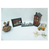 Johanna Parker Thanksgiving Pilgrim Squirrel Critter Bowl (ceramic) and other decor