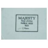 Majesty Fine China Marble Rose Pattern, Serving Platter, Ceramer, and Sugar
