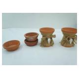 Small Decorative Terracotta Candle Stands/plant stands
