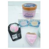 Shea Body Butter and Variety of Bath Salts, Bath Bombs, Face Masks (ALL new, all unused)