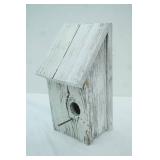 White Washed Wooden Bird House