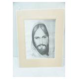 Jesus Christ Print Drawing. Matted. 16"x20"