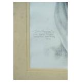 Jesus Christ Print Drawing. Matted. 16"x20"