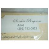 "Field Days By Sandra Bergeron, 14" x11", Basket Of Flowers By Yuan 15" x12"