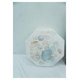 3D metal art flower picture, 16" x 15", Seashell picture octagon, 11"
