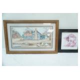 Ava Freeman Farmyard picture 14" x 22", Chicken picture 10x10"