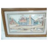 Ava Freeman Farmyard picture 14" x 22", Chicken picture 10x10"
