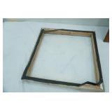 Santa and Snowman picture 20" x 24", 3D flowers on canvas 14" x 14"