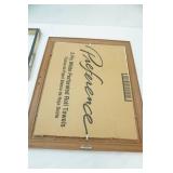 Santa and Snowman picture 20" x 24", 3D flowers on canvas 14" x 14"