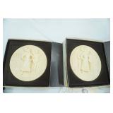 Vintage Bradford Exchange 1978 Alabaster Collectors Plates (2ct) "Museo della Scala" or "La Scala Grand Opera"