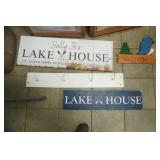 Vintage Wildlife Print, Lake House Wooden Wall Hanging, Canvas Print and more