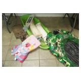 Antique Cast Iron Scale, NEW Fish Fillet Board, Boat Bumpers, Kids Life Jacket, Snow Sled, Inflatable Raft