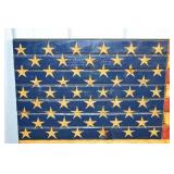 American Flag Wood Wall Art - Rustic Pallet Panel 57x32